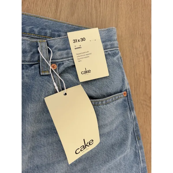 NEW Cake The Label Womens Barrel Jeans Baggy Wide Leg 31 X 30 - Image 7