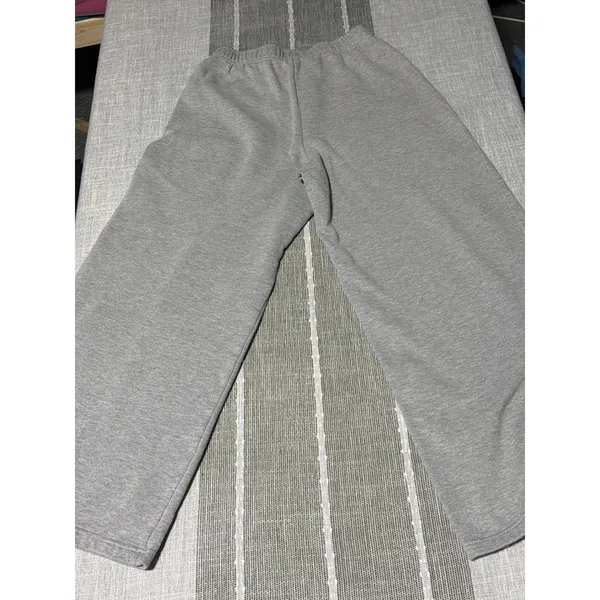 Womens Gray Wide Leg Sweatpants Elastic Waist‎ Lounge Pants small/med - Image 3