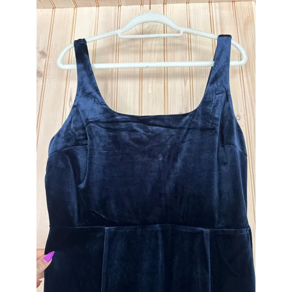 NWT Lulus Elegant Sweetie Dark Navy Velvet Square Neck Maxi Dress Gala Size XL - Image 4