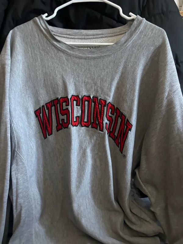 Oversized Wisconsin crewneck Gray Size XL - Image 2