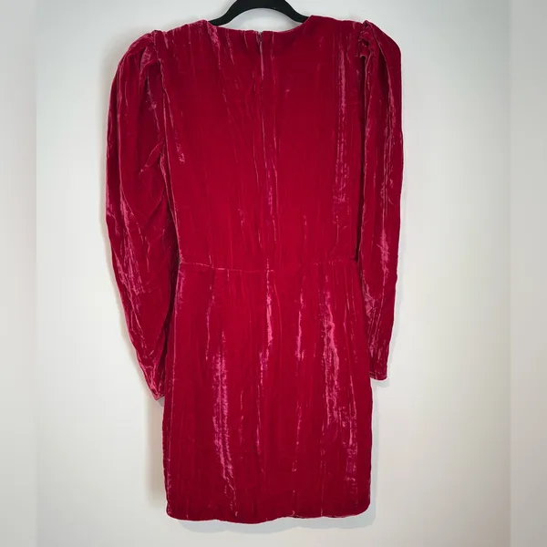 Lovers + Friends Kimora Mini Dress Magenta Pink‎ Silk Velvet - Size XS NWT - Image 4