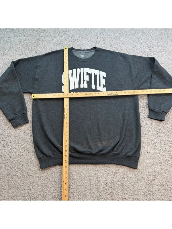 Athletic Works Swiftie Vibes Taylor Swift Fan Graphic Crewneck Sweatshirt Gray XL - Image 3