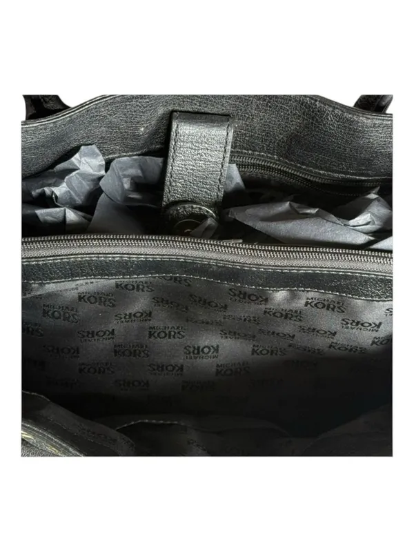 Michael KORS 𖦹 Limited Edition Grommet Large NS Satchel Handbag 𖦹 Black Leather - Image 11