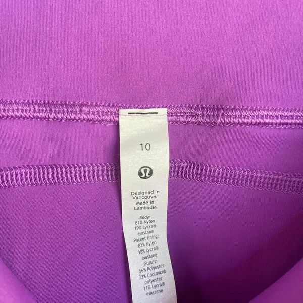Lululemon Flare Super High Rise Leggings Purple Size 10 Moonlight Magenta - Image 4