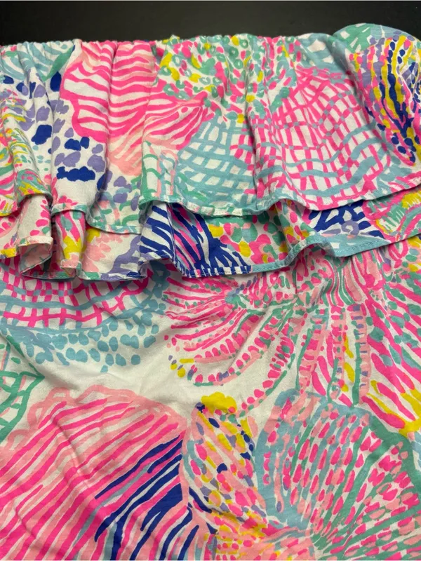 Lilly Pulitzer roar of the seas ruffle tube top - Image 3