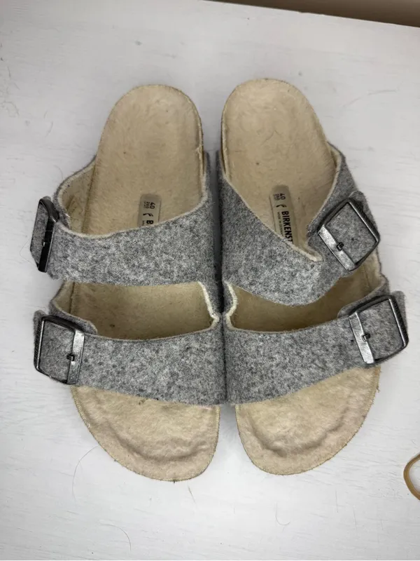 Birkenstock Arizona Rivet Wool Shearling Sandals sz 9W - Image 2