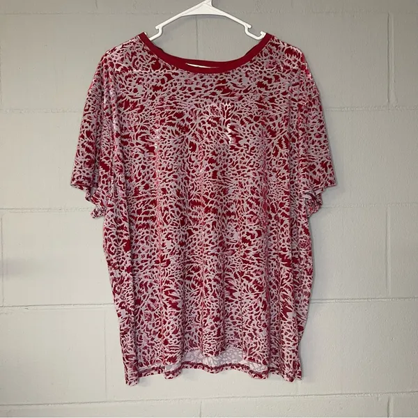 We The Free Teddy Burnout Short Sleeve T-shirt in Berry Combo NWT Women's Medium - Image 3