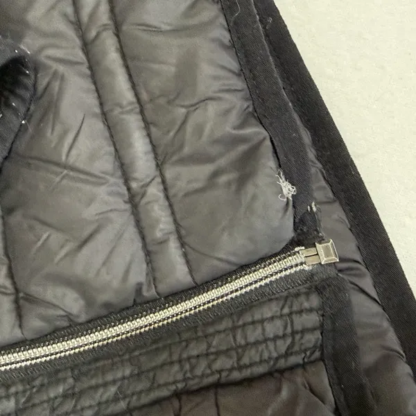 Michael Kors Black Knit-Sleeve Puffer Coat Hooded‎ Zip Up Women's Size Small - Image 9