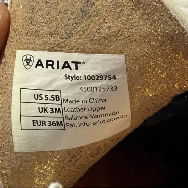 Ariat Darlin Women’s 5.5B White Leather Western Ankle Cowboy Boots Zip - Image 11
