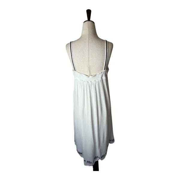 Ariat Dress Women Medium‎ White Gauze Embroidered Western Brandy Mini Boho - Image 3