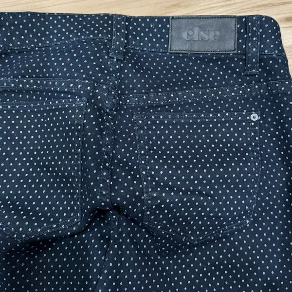 NEW Else (Macys) Blue Polka Dot Skinny Jeans Women’s 25 - Image 3