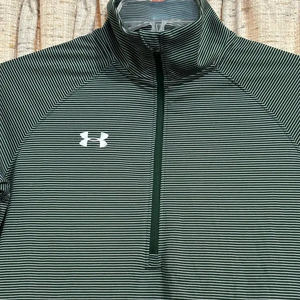 Under Armour HeatGear Stripe Tech Quarter Zip Pullover  - Image 2