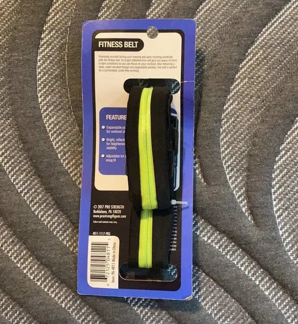 Pro Strength Zippered Fitness Belt with Reflective Trim New Unisex - Image 2