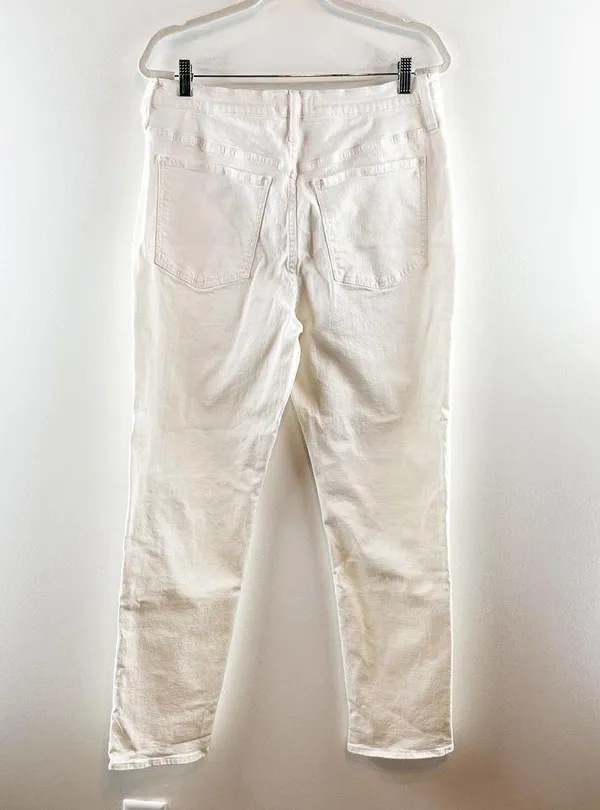 Madewell The Perfect Vintage High Rise Tapered Mom Jeans Tile White 30 Tall - Image 11