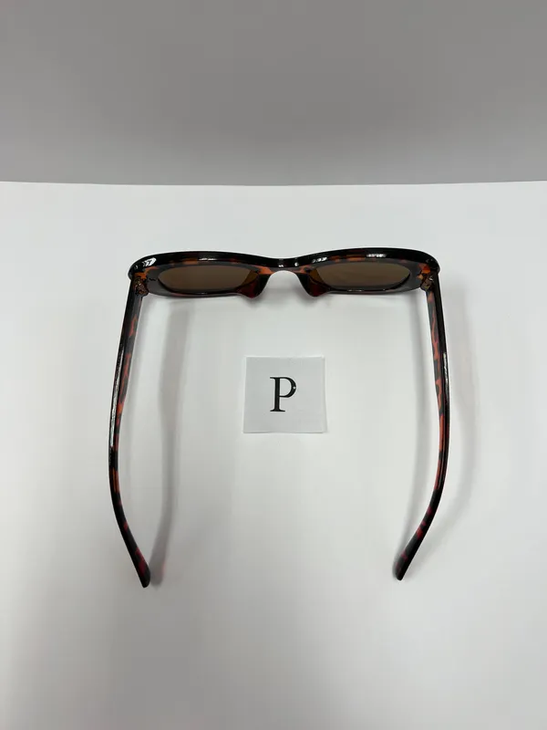 90s style leopard sunglasses/ small retro leopard rectangle sunglasses Brown - Image 4