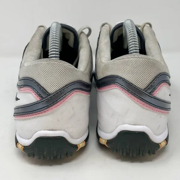 Nike White Pink Silver Leather Golf Shoes Womens Size 6 *READ* - Image 8