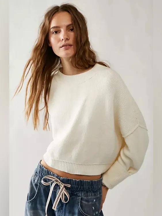 Free people Easy Street Crop Sweater - Image 2