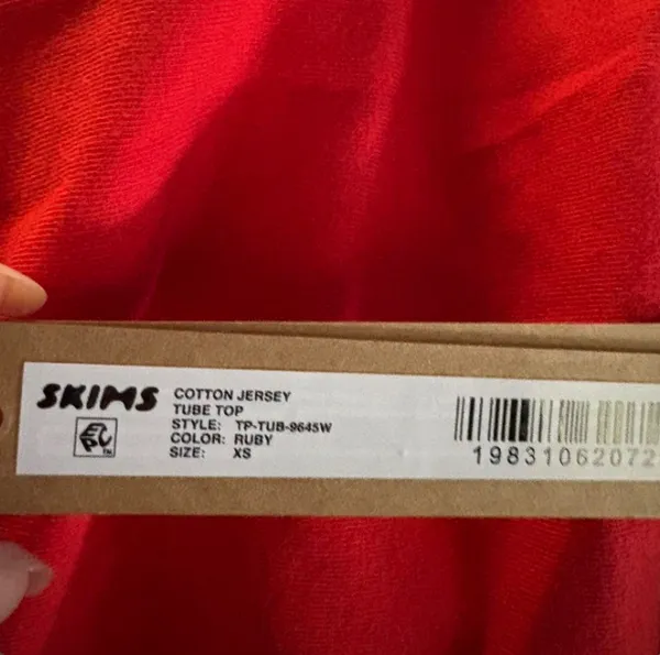 SKIMS Cotton Jersey Tube Top XS - Image 4