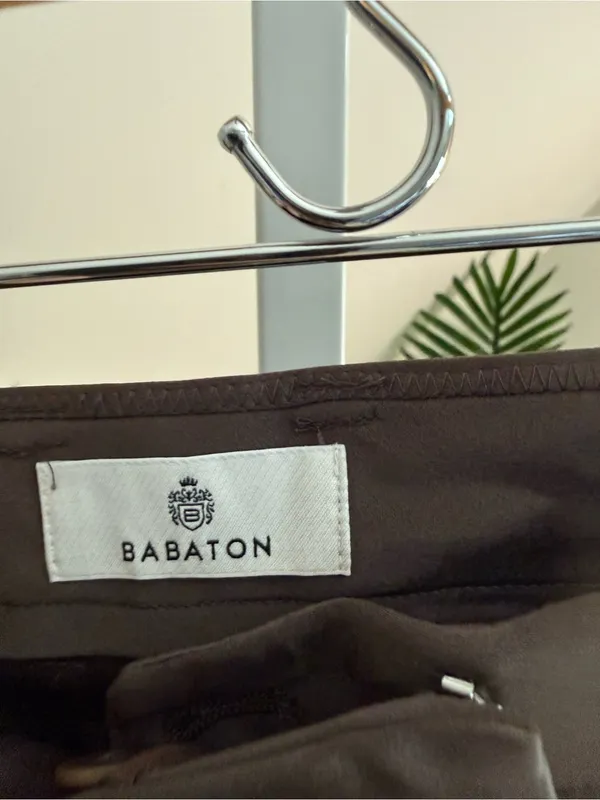 Babaton Aritzia Satin Cargo Pants Olive Green/brown High Rise 2 - Image 4