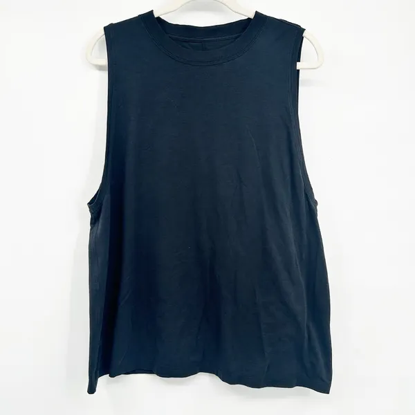 Lululemon Womens All Yours Black Lounge Relaxed Athleisure Pima‎ Cotton Tank Top - Image 3