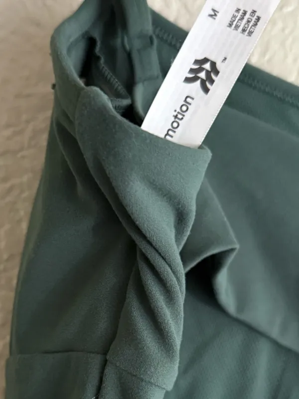 All in Motion M Green Open Back Active Jumpsuit Unitard Square Neck Workout - Image 9