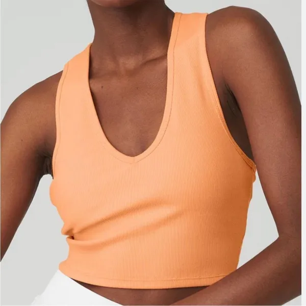 Alo Goddess Ribbed Cropped Racerback Tank - Image 6