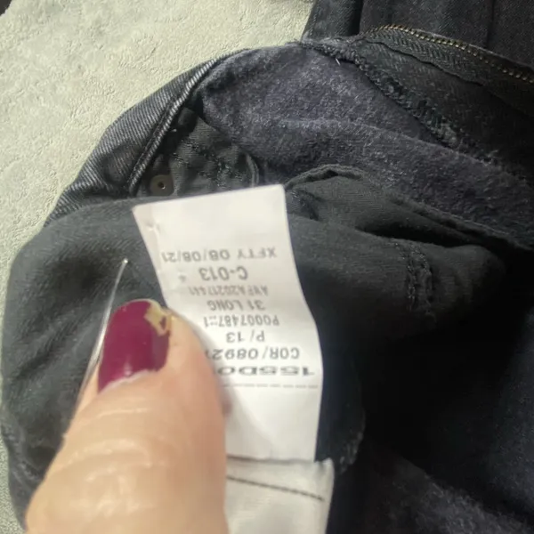Abercrombie & Fitch 90s Straight Jeans‎ Womens 12/31 Ultra High Rise Rips Fringe - Image 12