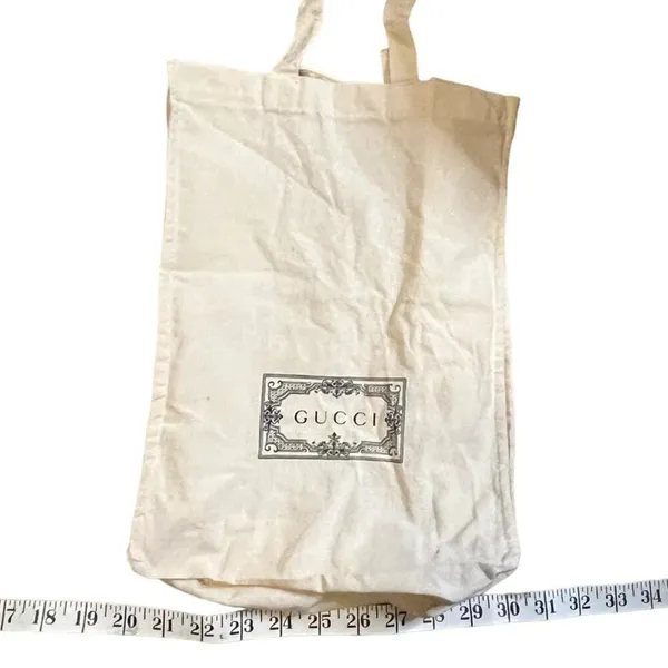 Gucci Cream lightweight Cloth tote bag with handles - Image 8