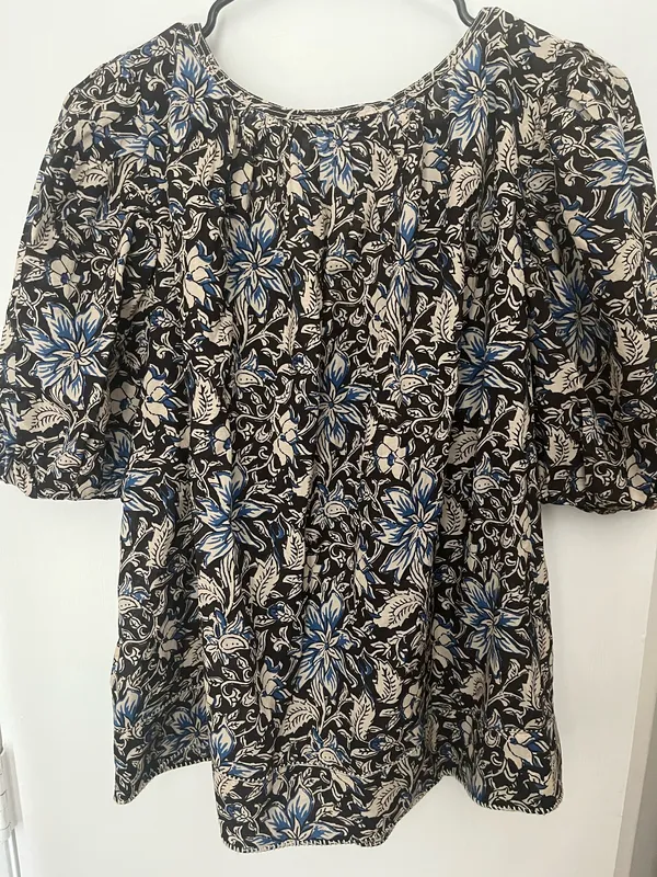 Madewell floral puff sleeve top - Image 4