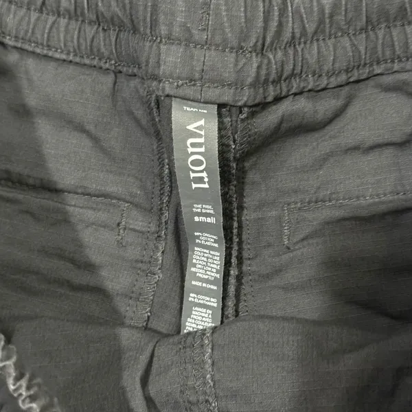 Vuori Women's Vintage Ripstop Shorts Gray Size Small inseam 3" Organic Cotton - Image 5