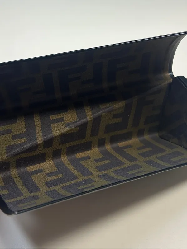 FENDI Black Triangular Sunglasses Case - Image 2
