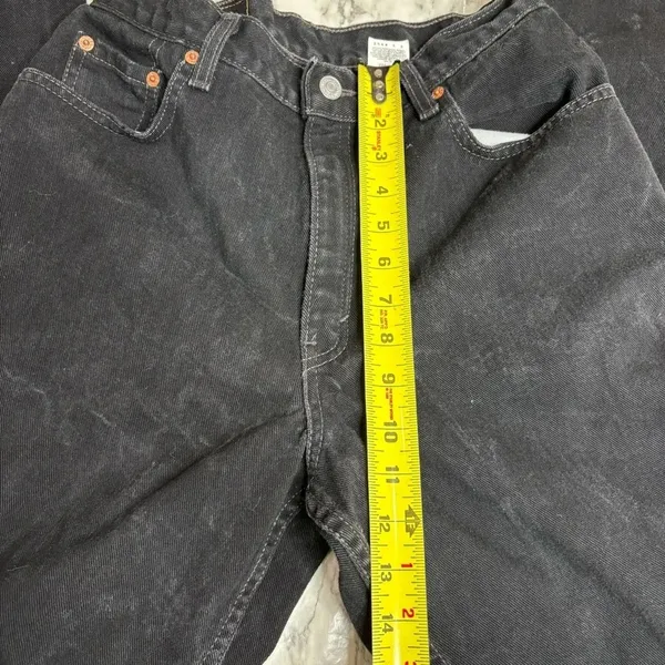 Vintage Levi’s 550 Relaxed fit Tapered Leg Black Denim Jeans Y2K 100% Cotton - Image 7