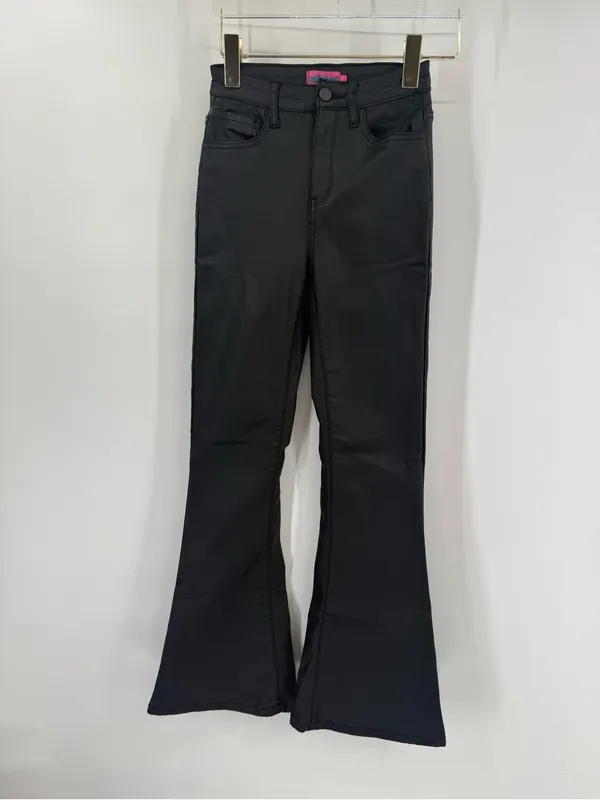 EDIKTED Luna Faux Leather Flare Pants Womens Jeans size xs‎ - Image 4