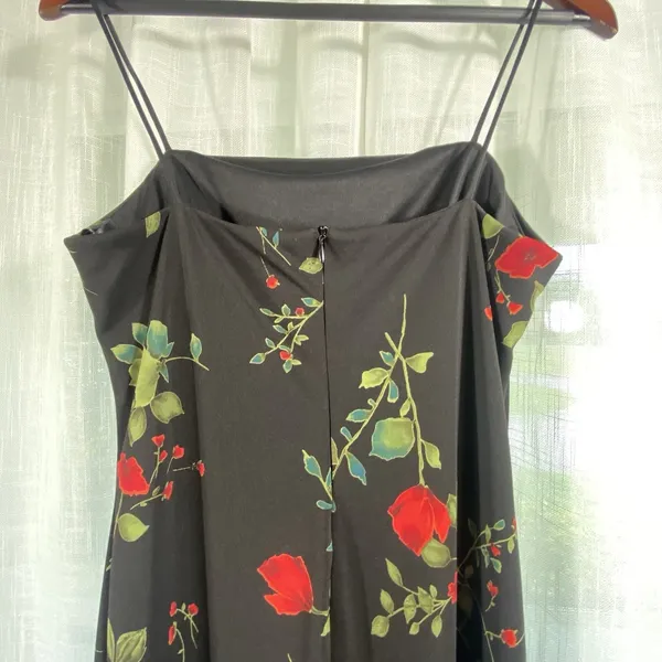 Arianna Rachel Kaye Ladies 8 Petite Long Black‎ Floral Maxi Evening Gown Elegant - Image 4