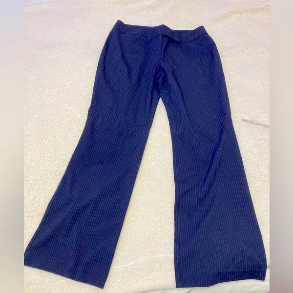 New York and Co. Blue pin striped Straight Leg Pants. - Image 4
