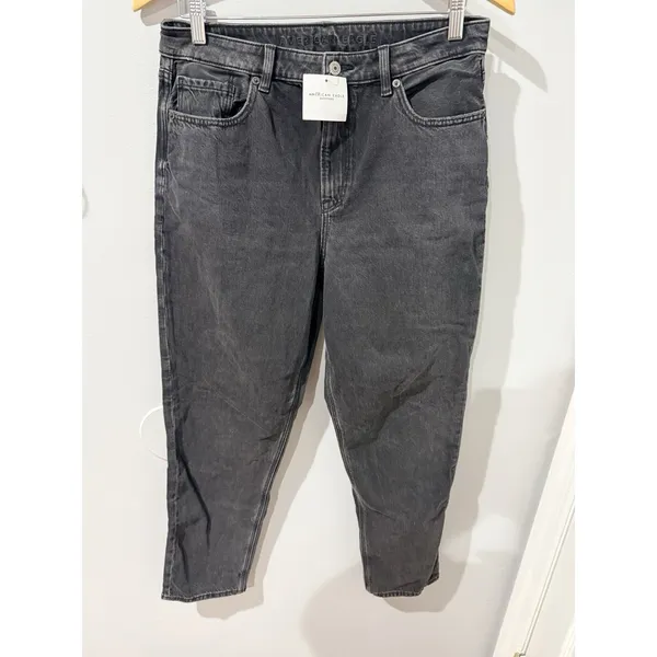 American Eagle Mom Jeans Women's ‎ Strigid Stretch Dark Wash Size 8 R - Image 2