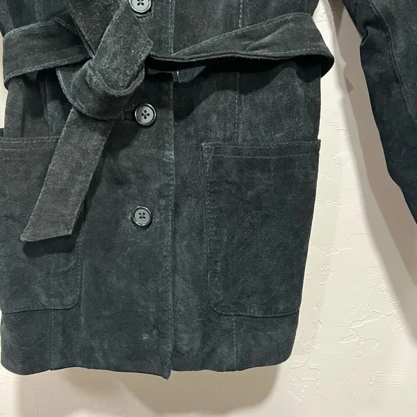 Firenze Leather Factory Suede Leather Jacket Black - Image 2