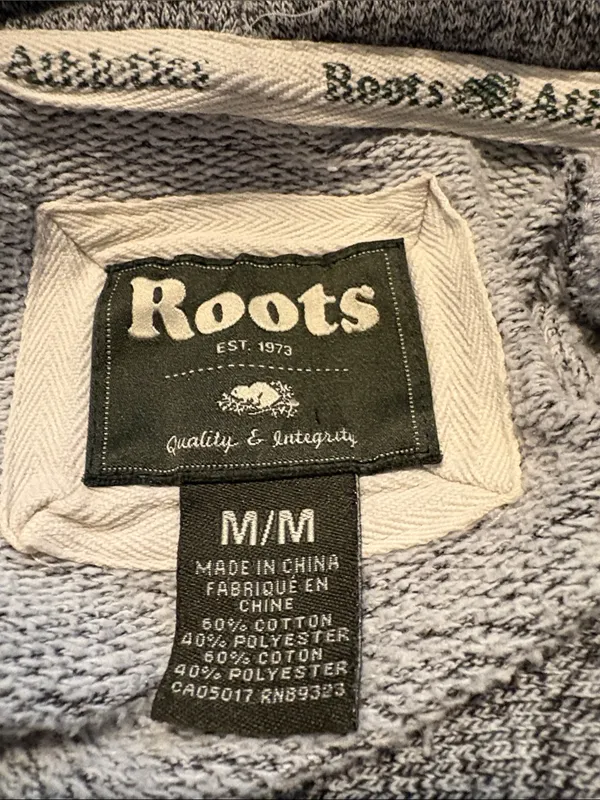 Roots Medium Grey Hooded Pullover Sweatshirt - Image 3