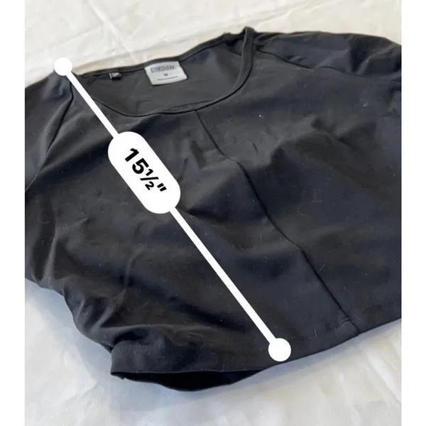 Gymshark Whitney Simmons Long Sleeve Crop Top Black Medium Activewear Workout - Image 9