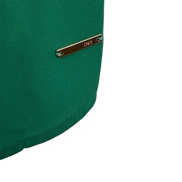 Jones New York Signature Blouse Womens L Green V-Neck Sleeveless Pocket - Image 4