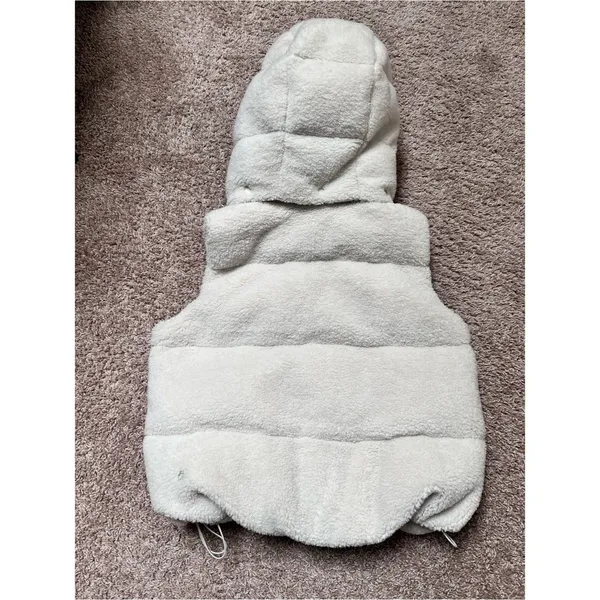 Lululemon Wunder Puff Cropped Vest Textured Fleece - Bone - Image 12
