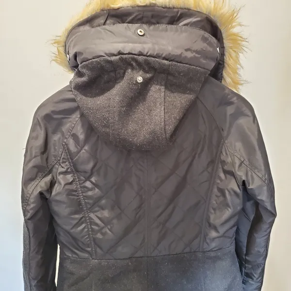 1 Madison Coat Parka Expedition Heritage Media Black Rutched Cargo Jacket - Image 10