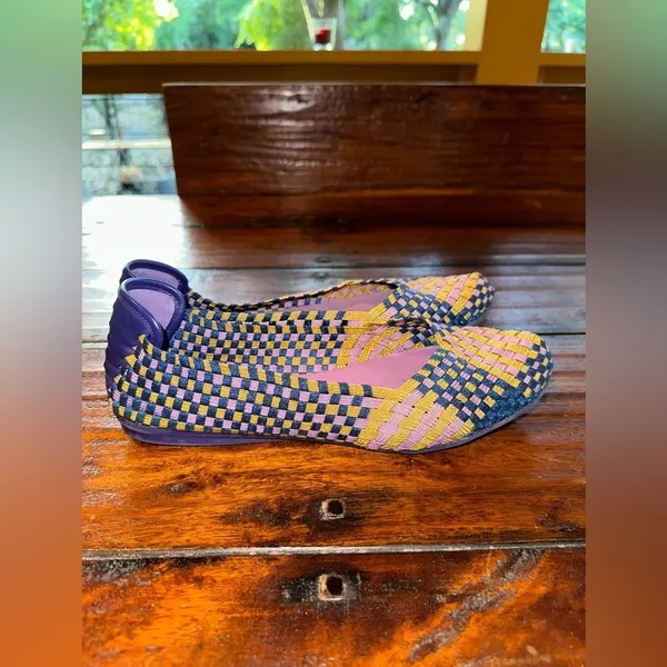 ECU EASY SPIRIT e360 ESGIBBY WOMEN 9.5 BALLET FLATS PURPLE MULTICOLOR - Image 3
