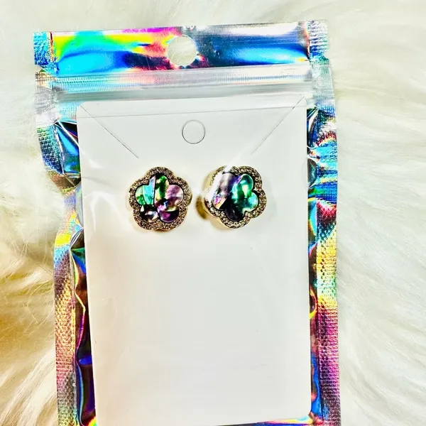 Elegant Silver Flower Earrings - Image 2
