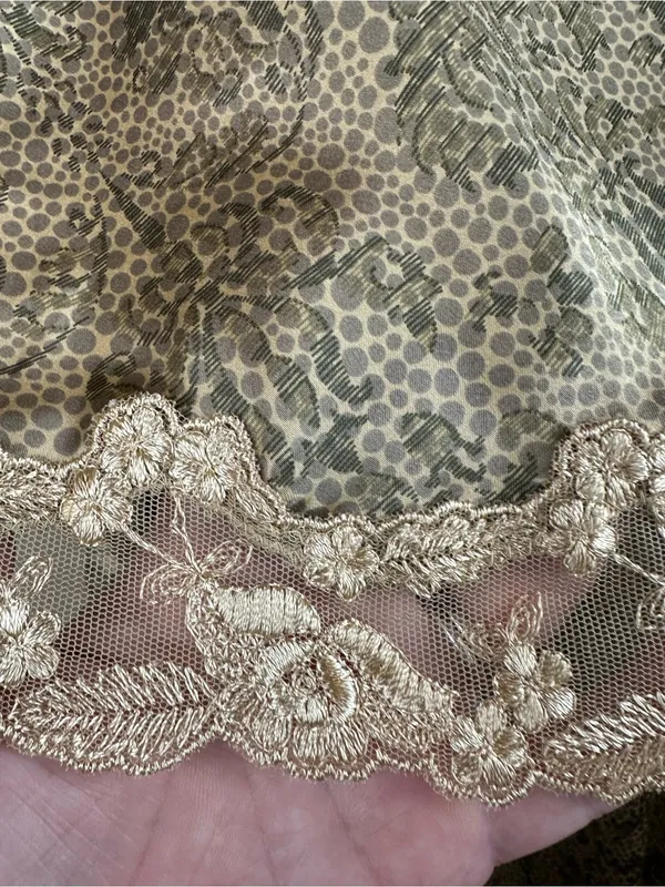 Vintage 2000 Y2K Victorias Secret Leopard Print Floral Lace Satin Pajama Set M - Image 2