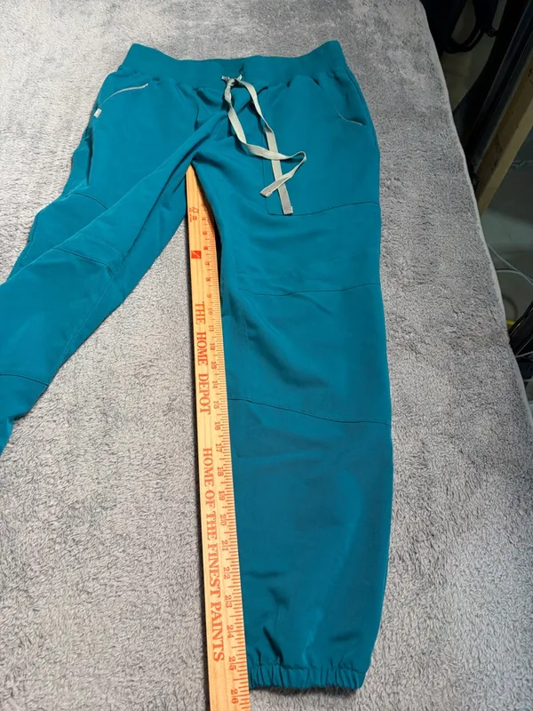 Figs pacific blue Teal Drawstring Jogger scrub Pants M/P - Image 4