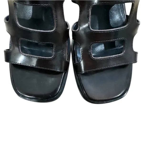 Steve Madden dark brown Leather Sandals Y2K - Image 5