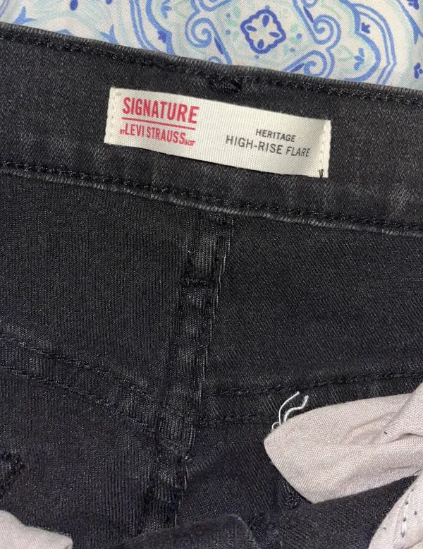 Levi’s Vintage Strauss Signature black flare Jeans - Image 3