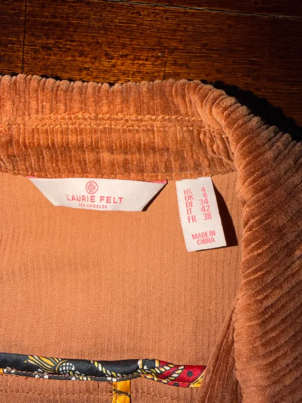 Long Corduroy Laurie felt trench coat - Image 3