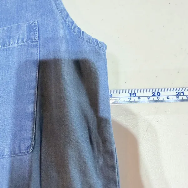 NWT Boutique Chambray Shirt Dress Womens Size M‎ Blue Sleeveless Button Down - Image 8